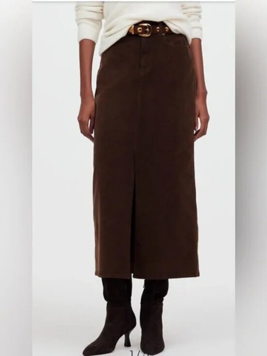 Madewell Dresses & Skirts - Madewell Brown Corduroy Midi Skirt size 30